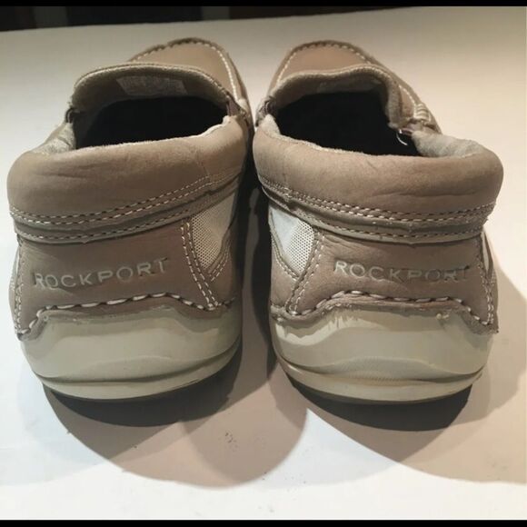 Rockport Beige Leather Loafers with adiPRENE Insoles - Picture 5 of 12